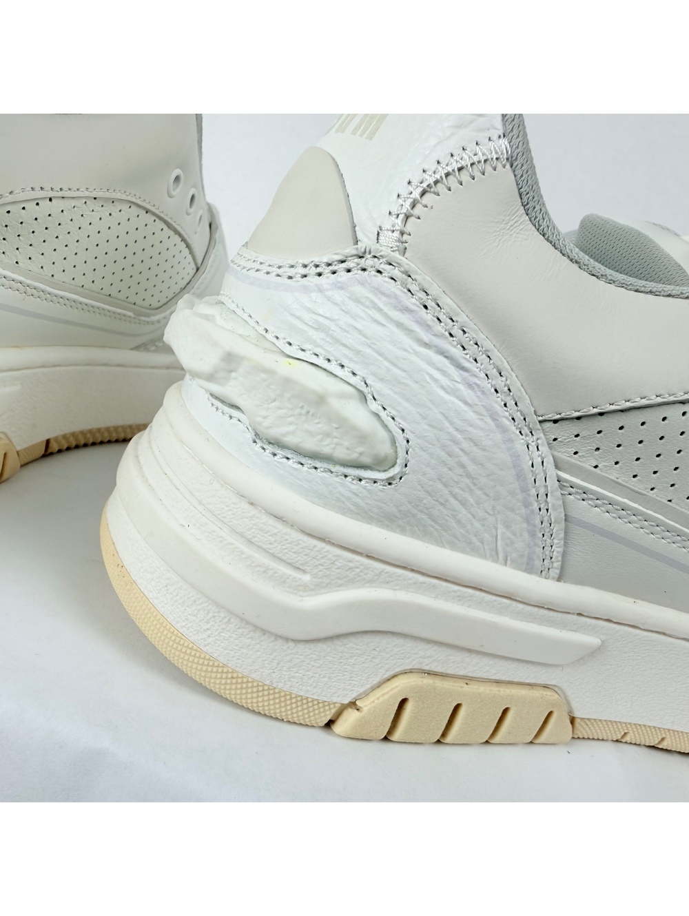 🍨 MSGM Panelled Low Top Sneakers White Grey Men's EU 42 US 9 With Box Dust Bag - Picture 7 of 16
